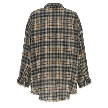 R13 Gray Cotton Blouse