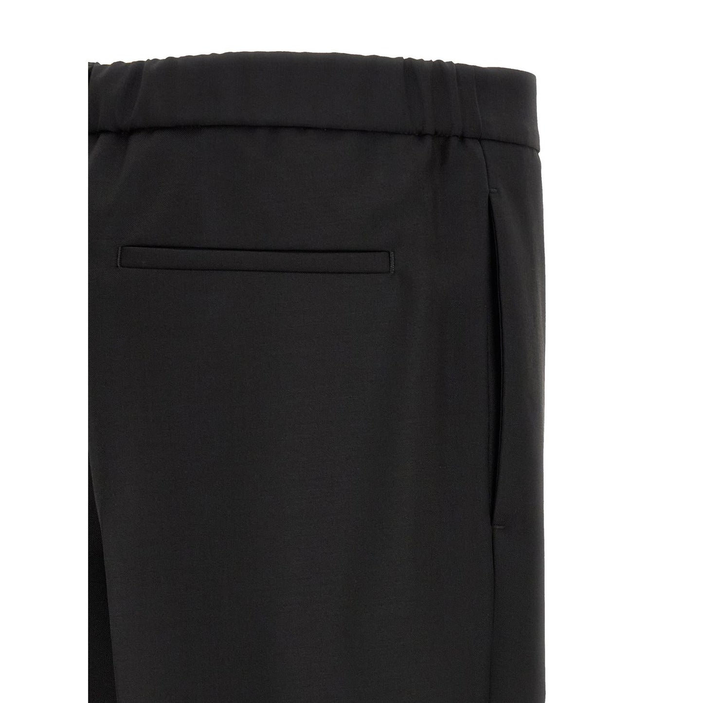 Jil Sander Black Virgin Wool Cropped Pants