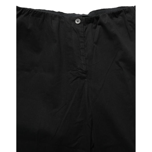 QL2 Black High-Waisted Straight Chino Women Trouser Pants