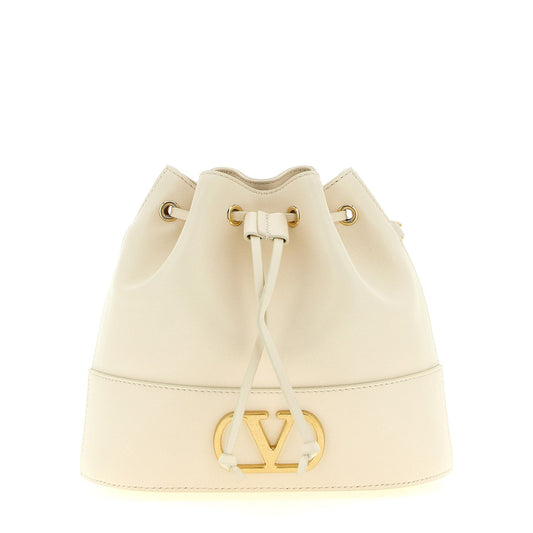 Valentino Garavani White Lamb Leather Crossbody Bag