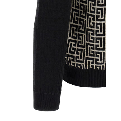 Balmain Bicolor Cotton Cardigan