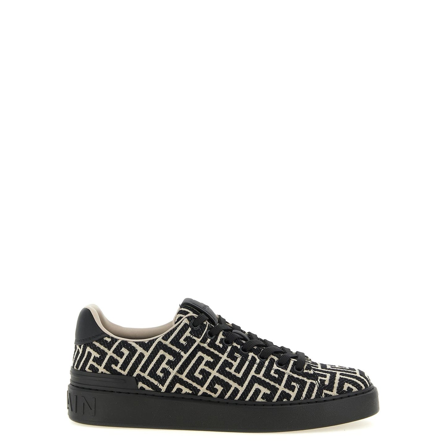 Balmain Bicolor Cotton Low Top Sneakers