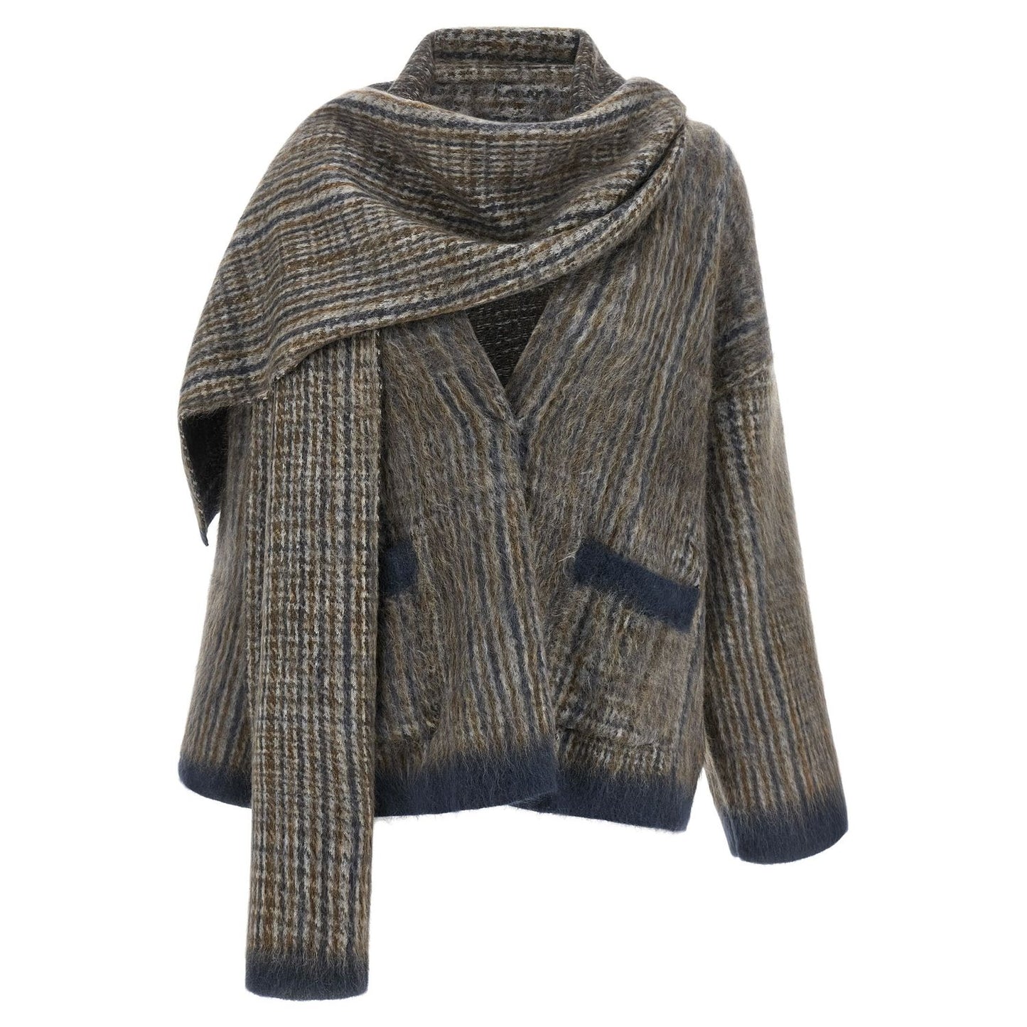 Brunello Cucinelli Gray Wool Cardigan