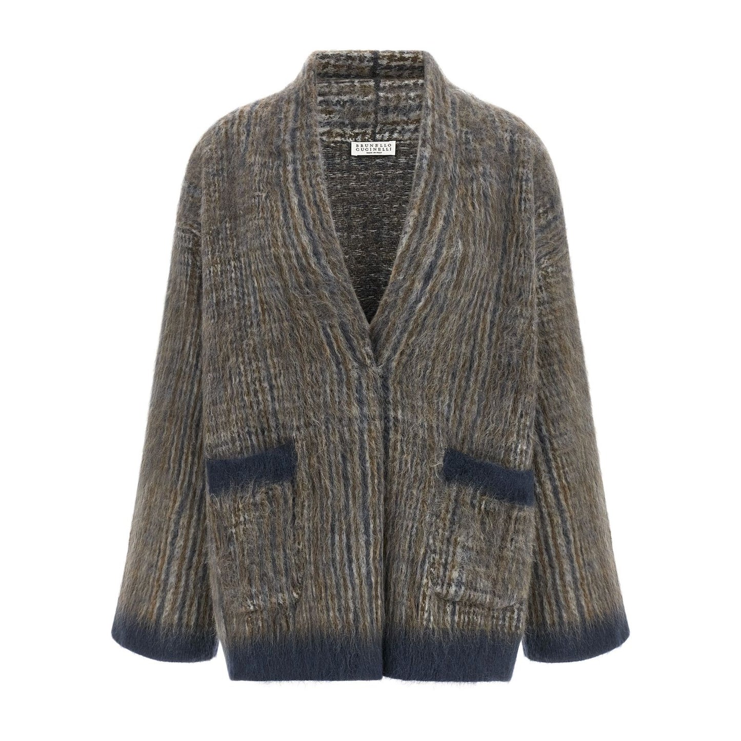 Brunello Cucinelli Gray Wool Cardigan
