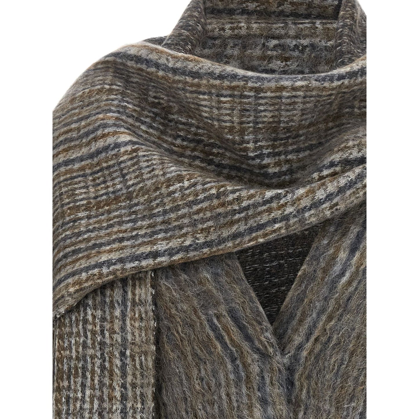 Brunello Cucinelli Gray Wool Cardigan