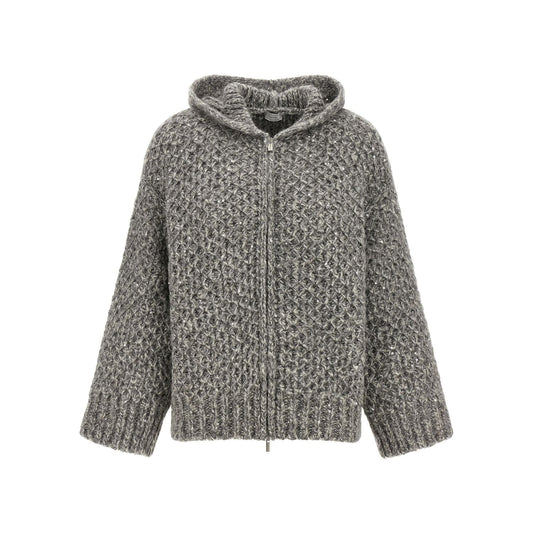 Peserico Gray Wool Cardigan
