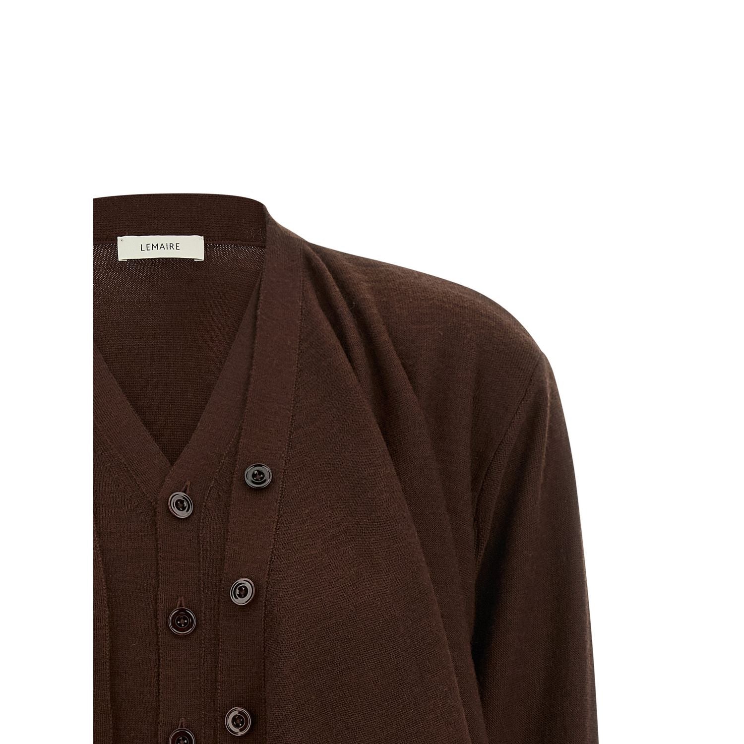 Lemaire Bordeaux Wool Cardigan