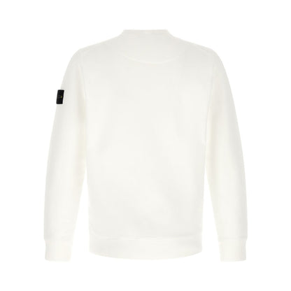 Stone Island White Cotton Sweatshirt