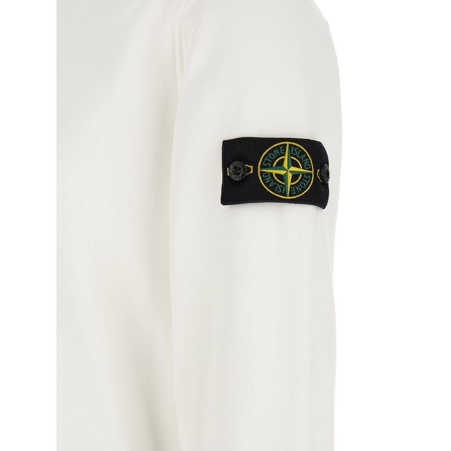 Stone Island White Cotton Sweatshirt