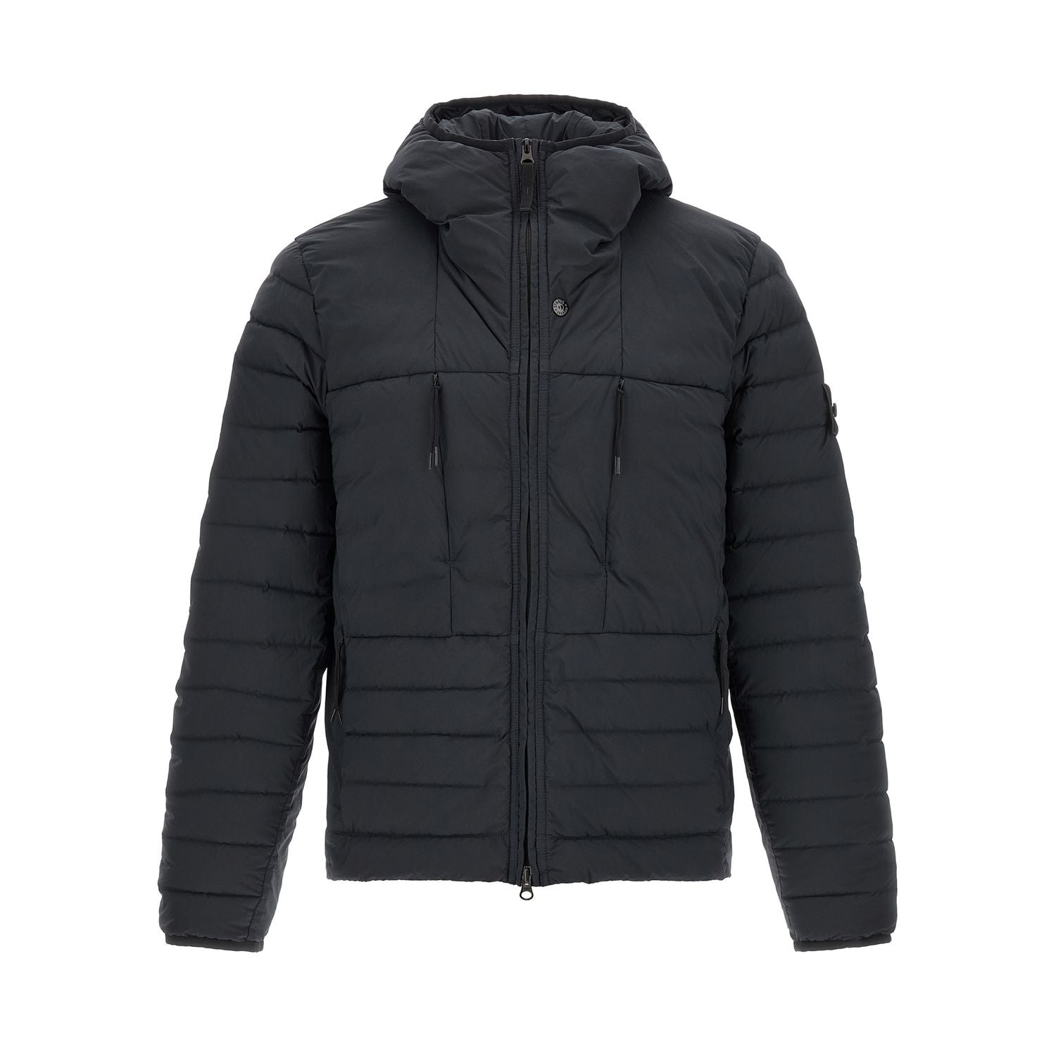 Stone Island Blue Polyamide Full-Length Jacket