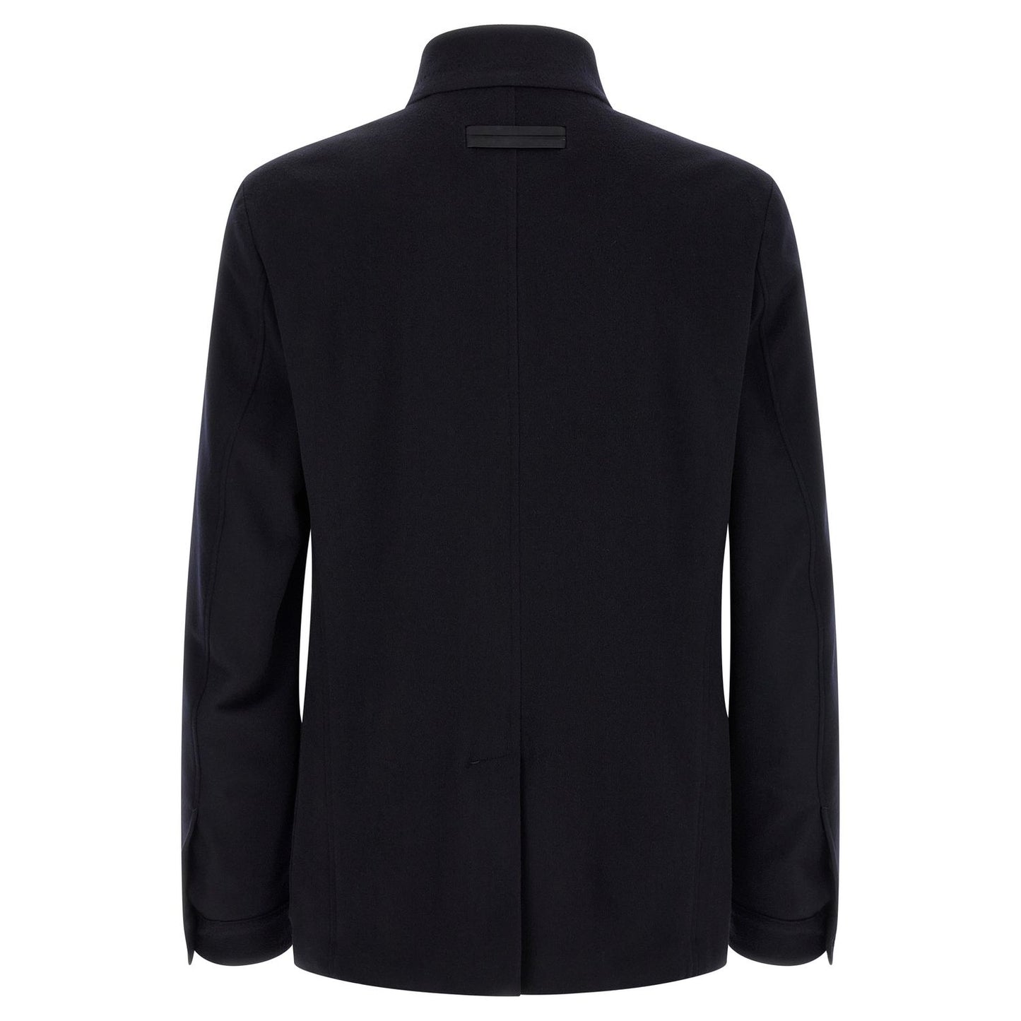 ZEGNA Blue Cashmere Full-Length Jacket