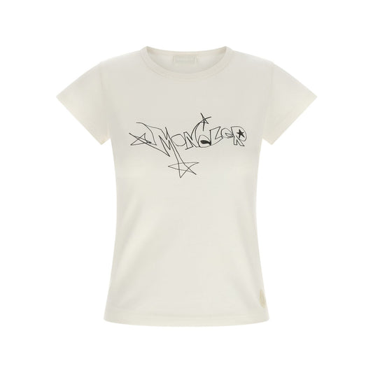 Moncler White Cotton T-Shirt