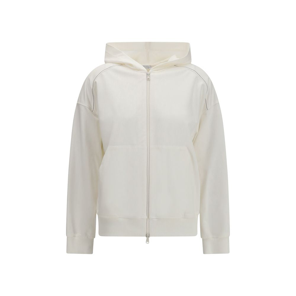 Brunello Cucinelli White Cotton Sweatshirt