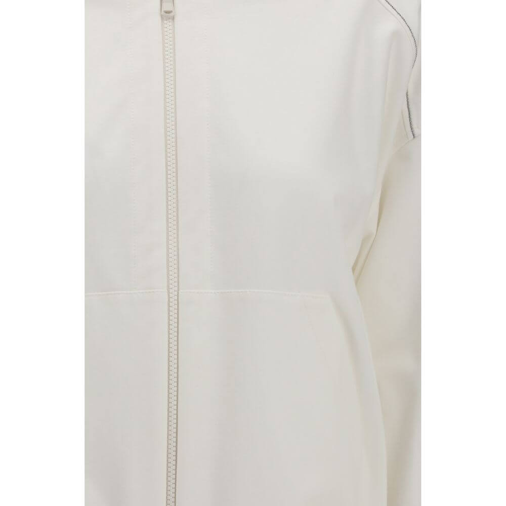 Brunello Cucinelli White Cotton Sweatshirt