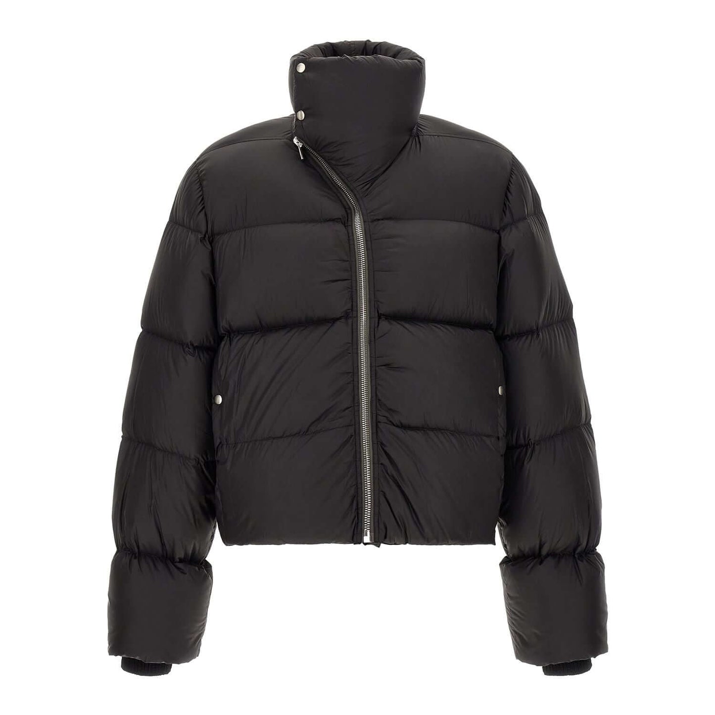 Rick Owens Black Nylon Full-Length Jacket