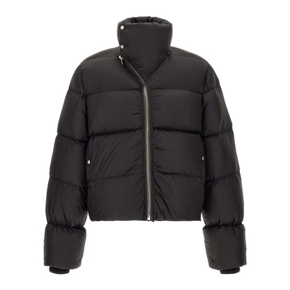 Rick Owens Black Nylon Full-Length Jacket