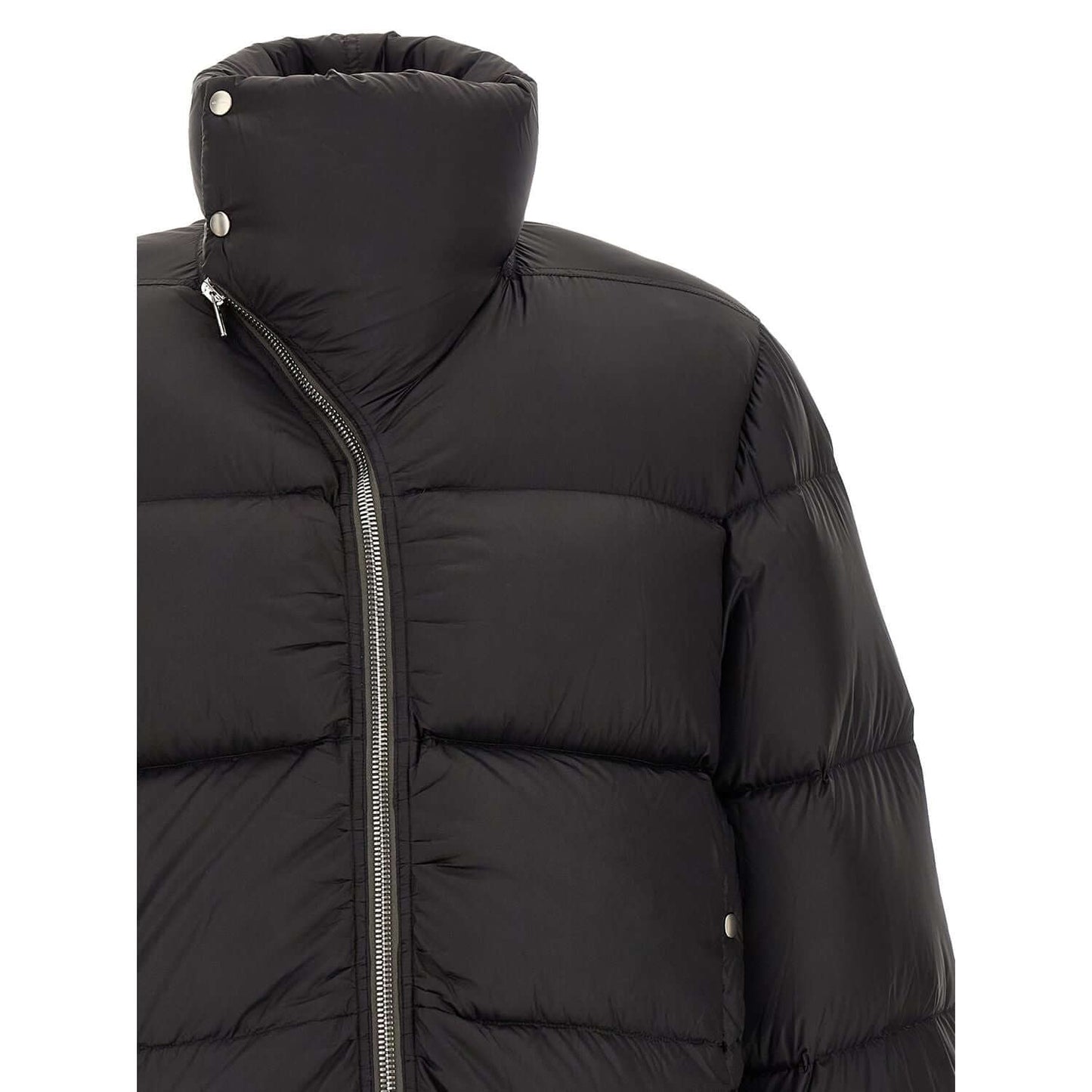 Rick Owens Black Nylon Full-Length Jacket