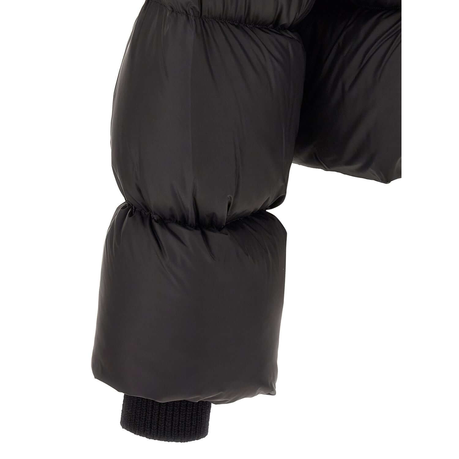 Rick Owens Black Nylon Full-Length Jacket