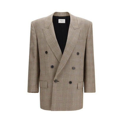 Saint Laurent Beige Wool Oves Aries Blazer