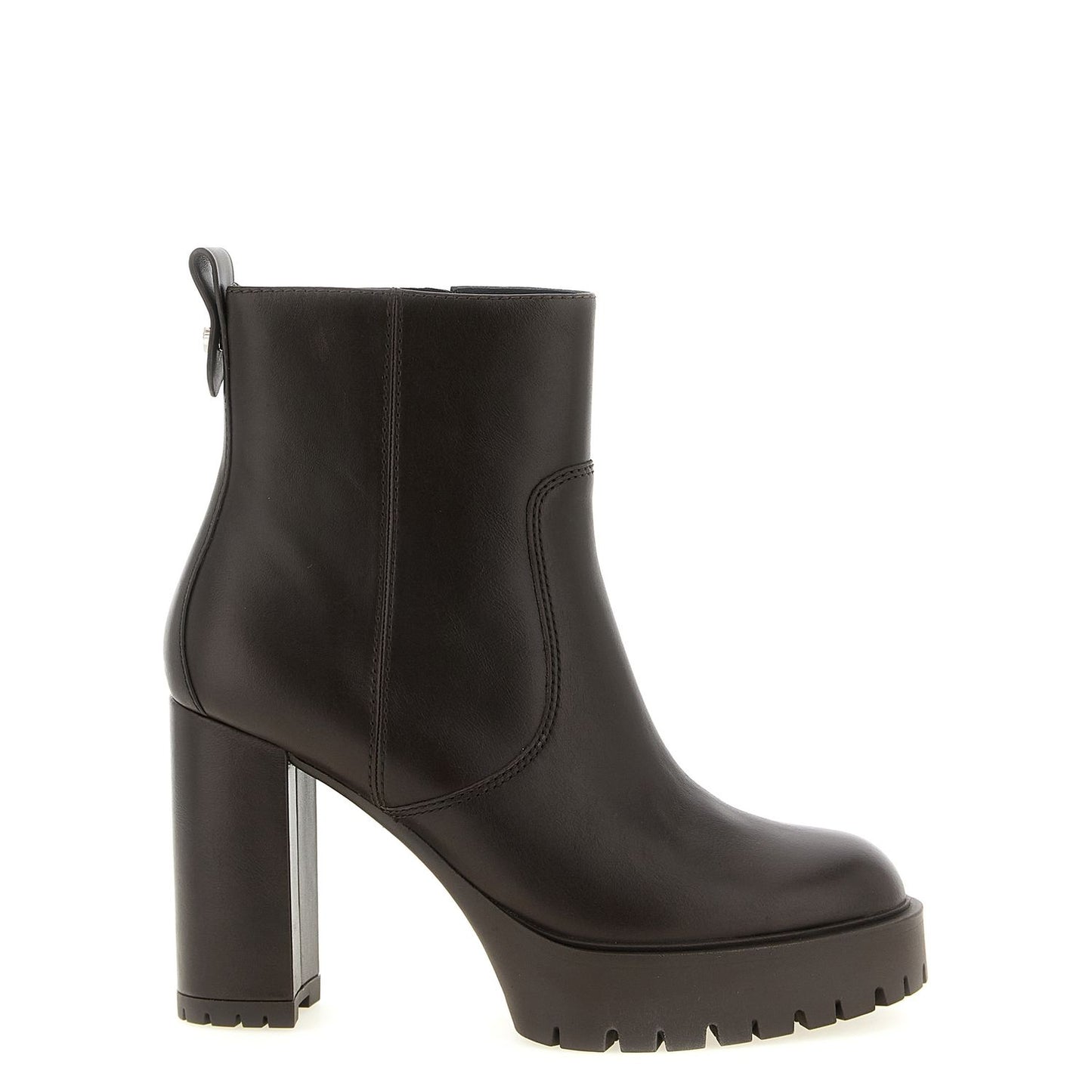 PINKO Brown Cowhide Ankle Boots