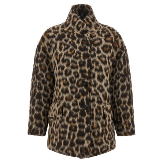 Alberto Biani Beige Wool Coat