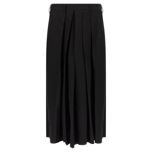 Yohji Yamamoto Black Wool Casual Pants