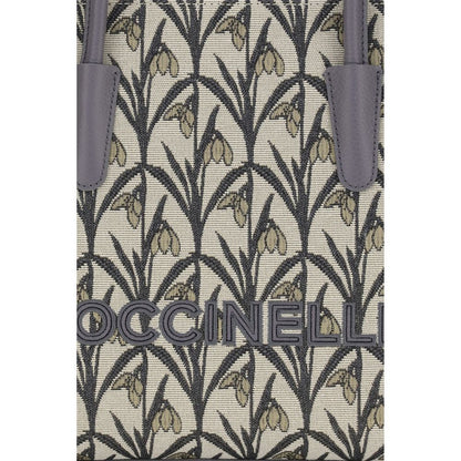 Coccinelle Gray Fabric Shoulder Bag