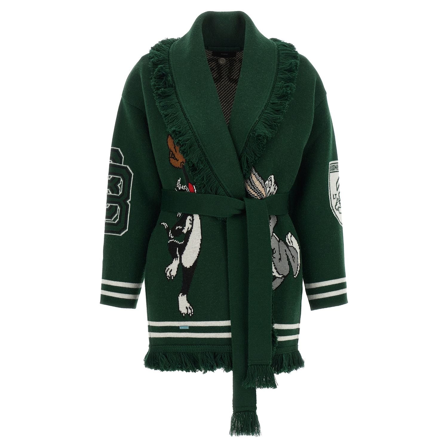 Alanui Bicolor Virgin Wool Cardigan