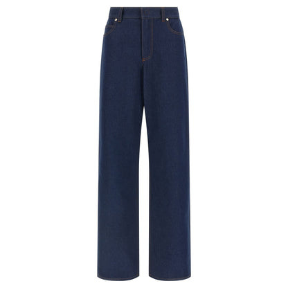 Fendi Blue Cotton Jeans Denim