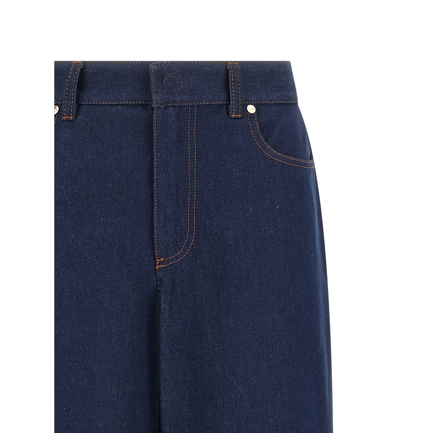 Fendi Blue Cotton Jeans Denim
