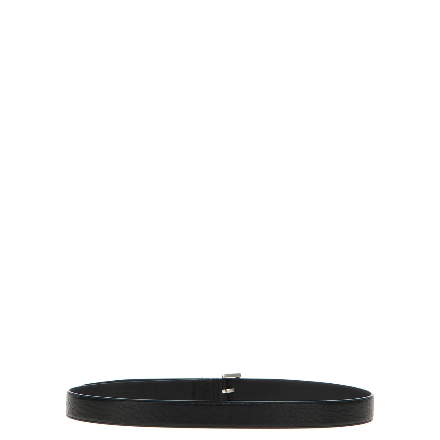 Saint Laurent Black Leather Regular Belt