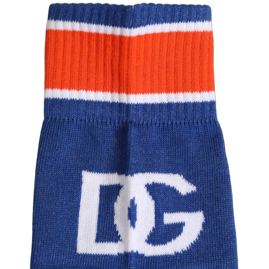 Dolce & Gabbana Men Multicolor Cotton Mid Calf Accessory Socks