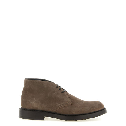 Doucal's Brown Lamb Leather Ankle Boots