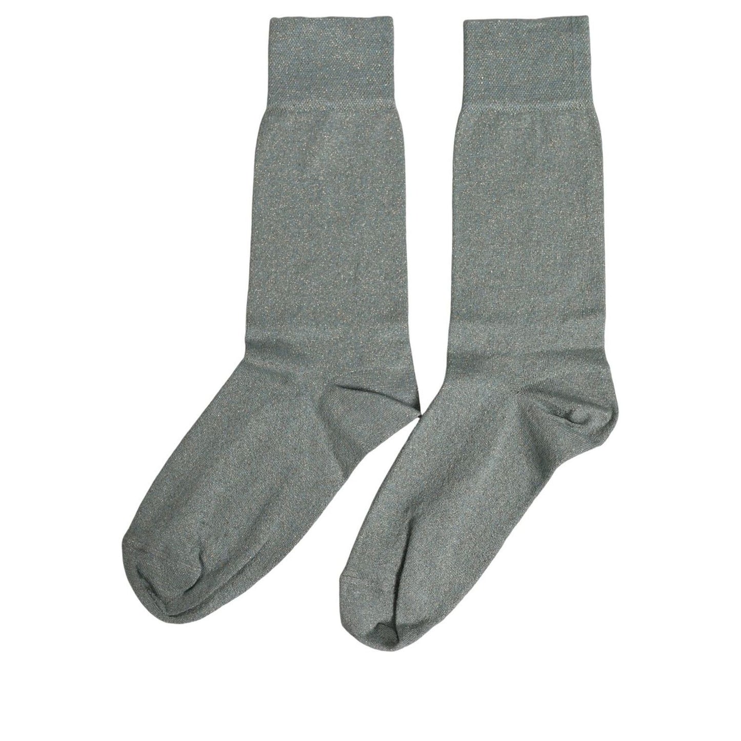 Dolce & Gabbana Gray Viscose Logo Mid Calf Accessory Socks