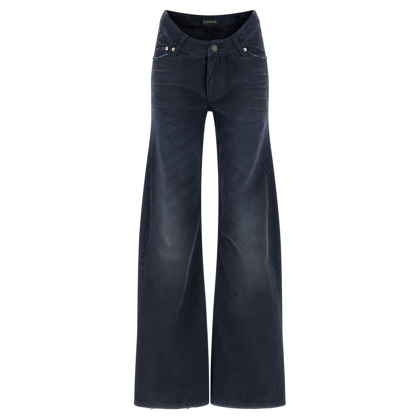 Balenciaga Blue Cotton Flared Jeans