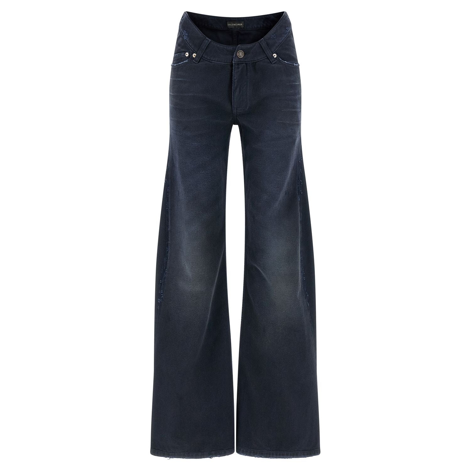 Balenciaga Blue Cotton Flared Jeans