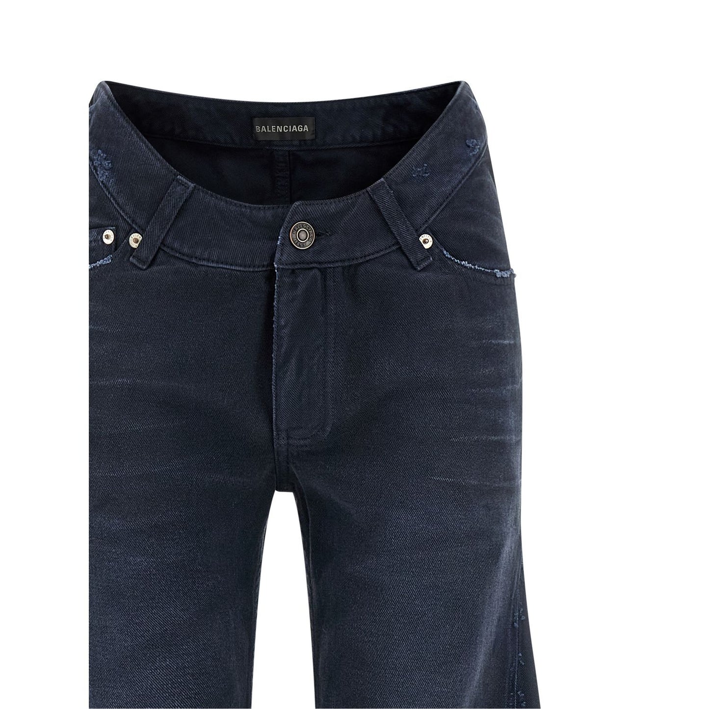 Balenciaga Blue Cotton Flared Jeans