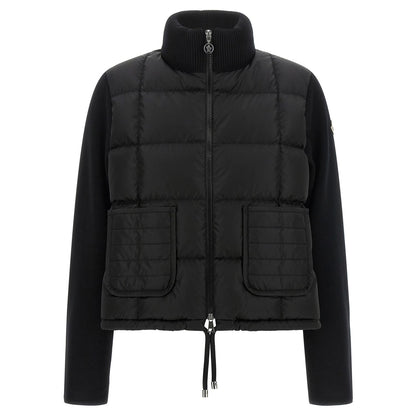 Moncler Black Virgin Wool Cardigan