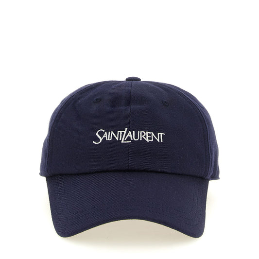 Saint Laurent Blue Cotton Cap (Baseball Hat)