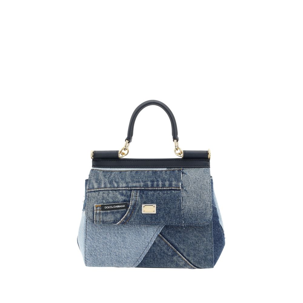 Dolce & Gabbana Blue Cotton Handbag