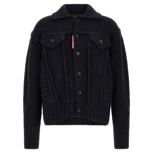 Dsquared² Blue Marabou Cardigan