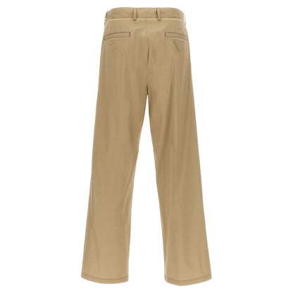 Prada Beige Cotton Casual Pants