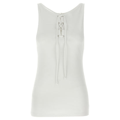 Prada White Cotton Tank Tops