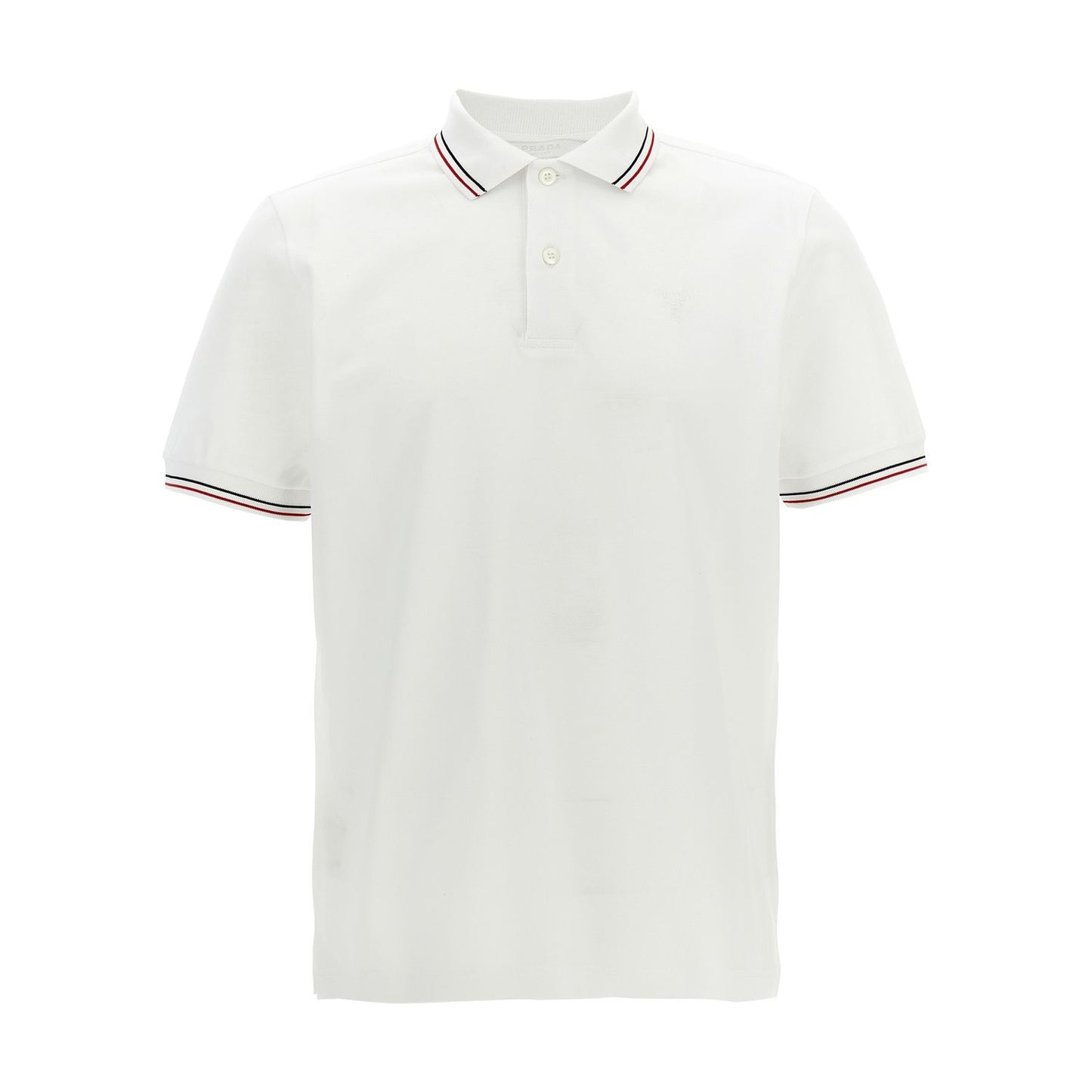Prada White Cotton Polo Shirt