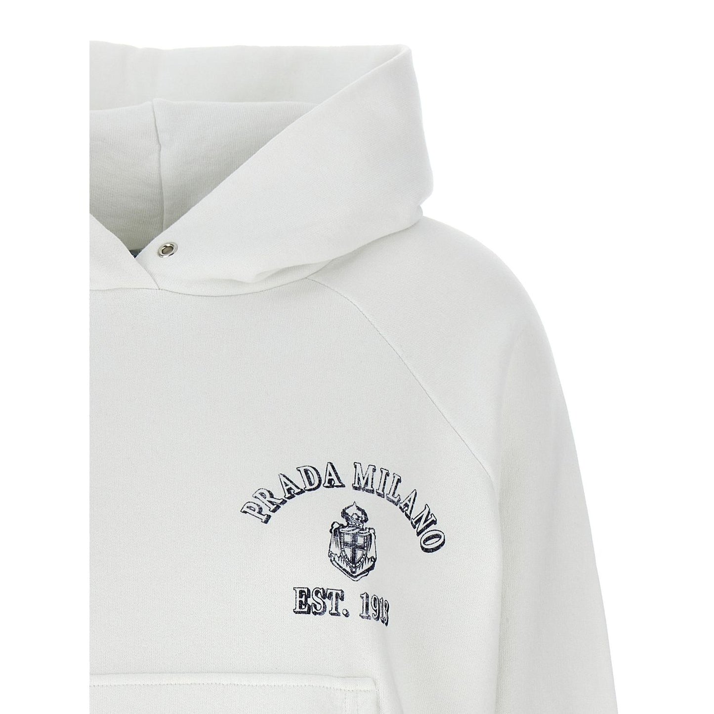 Prada White Cotton Sweatshirt