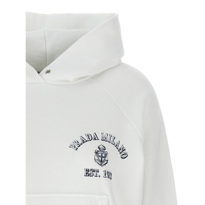 Prada White Cotton Sweatshirt