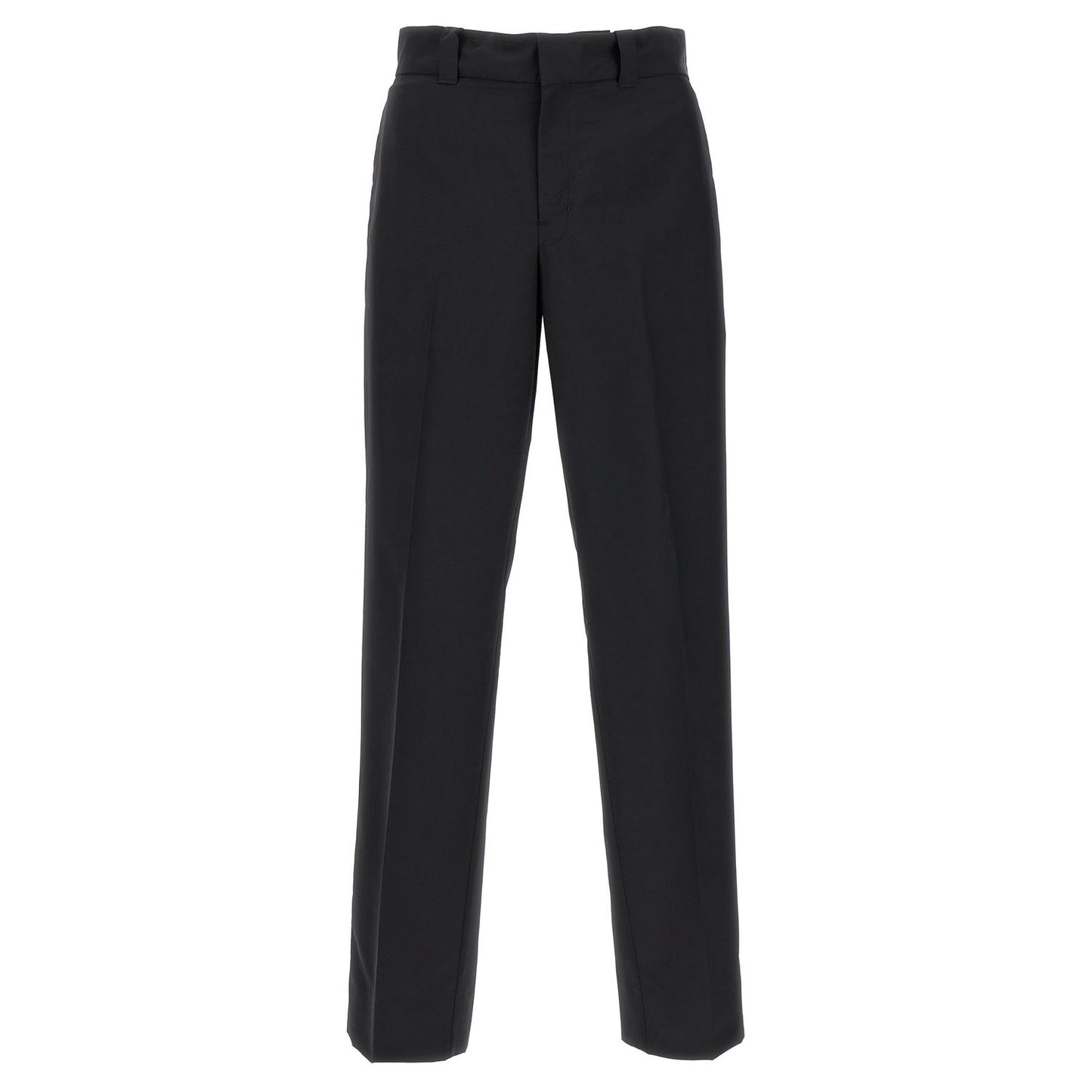 Prada Black Virgin Wool Casual Pants