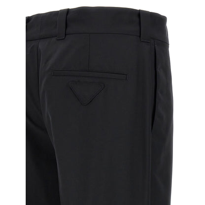 Prada Black Virgin Wool Casual Pants