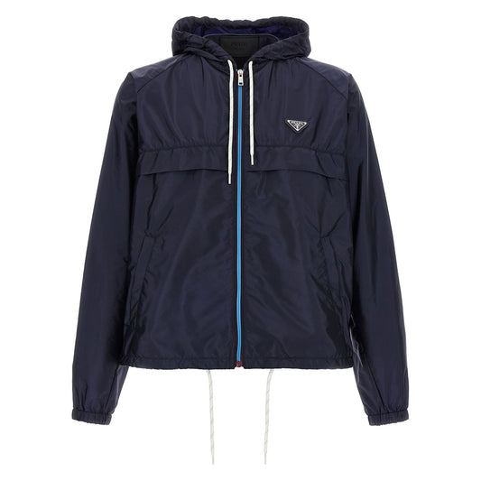Prada Blue Recycled Polyamide Jacket
