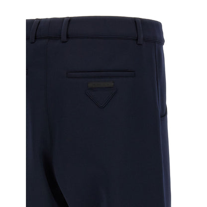 Prada Blue Polyester Casual Pants